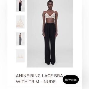 Anine Bing Soft-Cup Lace Bralette - Cream